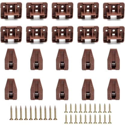 Surf turtle 10 Pack Plastic Drawer Slide Track Guide Glide, Center Mount Drawer Replacement Parts Compatible with Kenlin Rite-Trak 1 System for Dresser Nightstand - style: 10 Pack/Classic