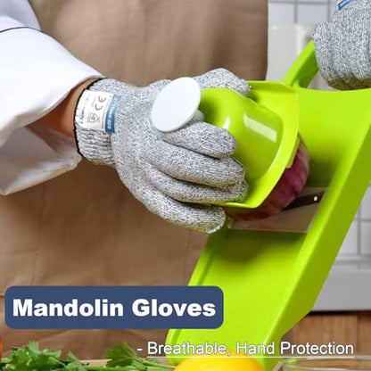 Dowellife Cut Resistant Gloves Food Grade Level 5 Protection, Safety Kitchen Cuts Gloves for Oyster Shucking, Fish Fillet Processing, Mandolin Slicing, Meat Cutting and Wood Carving. (Medium-3 Pairs) - size: Medium (Pack of 3), style: Original