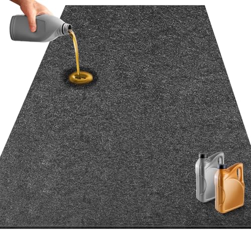 Garage Floor Mats for Under Car,6.6x8.5 FT Oil Spill Mat,Oil Absorbent Golf Cart Parking Mat,Protect Floors from Oil Drips, Spills, Stains and Splatters - size: GFM-6.6x8.5 FT