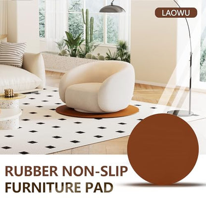 Non Slip Recliner Pad for Hardwood Floors, Round Under Recliner Mat,Anti Slip Furniture Pad to Keep Recliner From Sliding,Recliner Floor Protector,Recliner Slide Stopper to Prevent Chair Sliding Brown - size: Round-brown