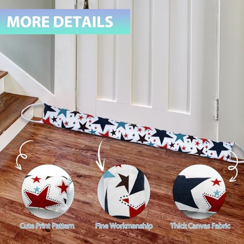 Weighted Door Draft Stopper, 2 Pack 48 Inch Under Door Blocker, Bottom of Door Window Air Noise Light Gap Filler, Saving Energy Cartoon Print Canvas Cotton 2.8Lb - size: 48 inch