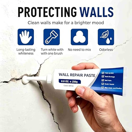 Drywal Repair Kit，Drywall Patch Repair Kit with Scraper | Instant Wall Hole Filler & Crack Repair Paste | Quick Fix Sol for Drywall, Tile Gaps, Nail Holes & Small Damage | Drywall Repair Kit
