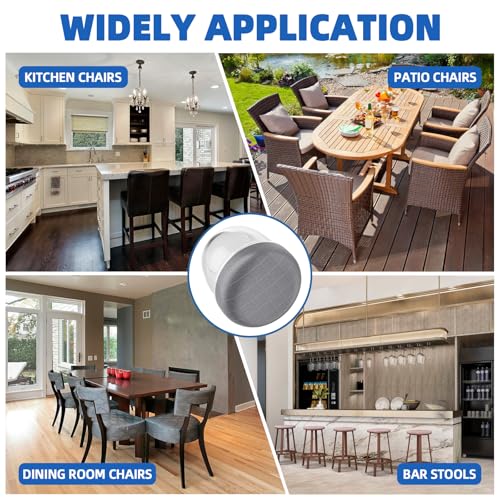 Small Chair Leg Floor Protectors for Carpet Hardwood Floors, Upgraded Chair Leg Caps with Graphene Fabric Bottom, No Hair Dust Clinging, 16 Pcs Clear Furniture Feet Covers Reduce Noise (Fit 0.8"-1") - size: Medium (Fit 0.8"-1")