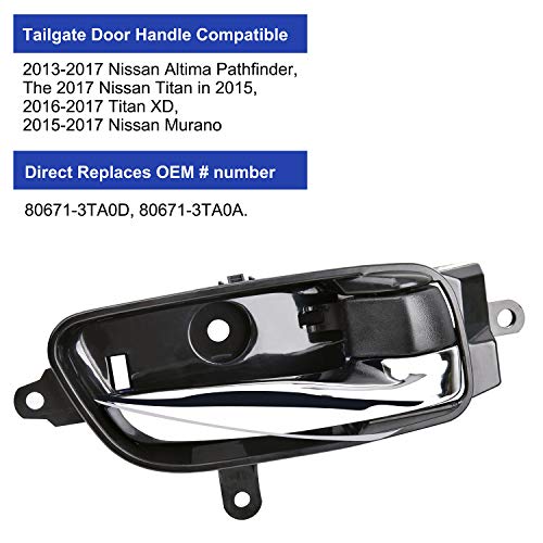 Door Handle Passenger Side Inside Interior with Repair Kit for 2013-17 Nissan Altima Pathfinder Door Handle 2015-17 Nissan Titan 2016-17 Titan XD Door Handle 2015-17 Nissan Murano Door Handle - size: Passenger Side