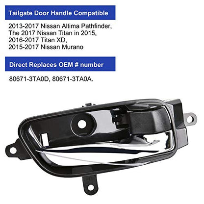 Door Handle Passenger Side Inside Interior with Repair Kit for 2013-17 Nissan Altima Pathfinder Door Handle 2015-17 Nissan Titan 2016-17 Titan XD Door Handle 2015-17 Nissan Murano Door Handle - size: Passenger Side
