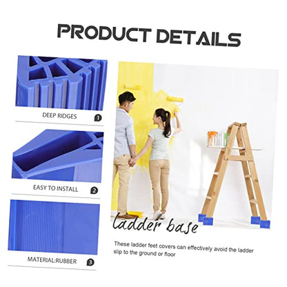 2pcs Non-Slip Ladder Feet Covers Heavy Duty Stair Treads for Safety Slip Mats for Home Decor
