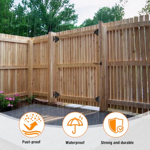 Anti Sag Gate Frame Kit with Gate Latch - Updated 90 Degree Right Angle Gate Hinges - Fence Gate Kit Gate Hardware - Gate Corner Brace Bracket (2 Set) - size: 2 set