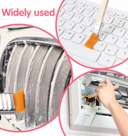 Small Paint Brushes for Crafts, 18 Pcs Small Paint Brush Set Wood Handle Paints Brushes for Walls, Touch Up, Cabinets, Fences, Edge Painting Tool