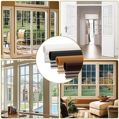 Window Weatherstrip Seal 1/4" Bulb Bubble Kerf Mount Bulb Gasket Window Weather Stripping Kerf - 4 Colors and 5 Length Options (25', Black) - color: Black, size: 25'