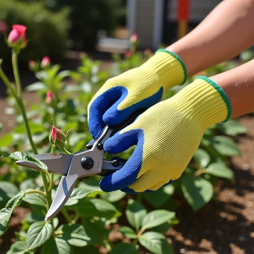 G & F 1607M Blue Kevlar Cut Resistant Work Gloves, Medium - size: Medium (Pack of 1)