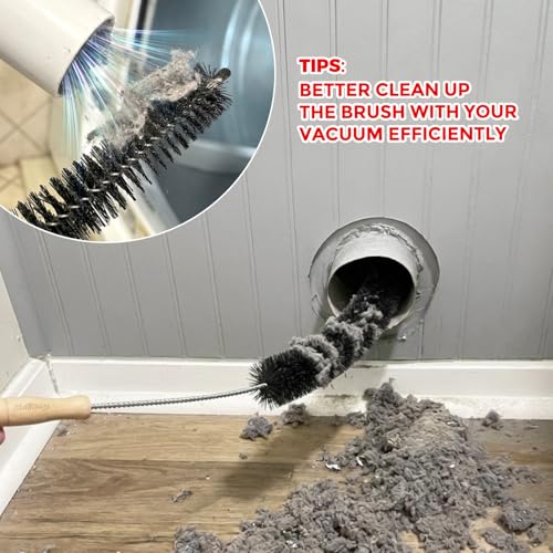 Holikme Dryer Vent Cleaner Kit, 3 Pieces Dryer Lint Brush- Household Supplies 304 Stainless Steel Cleaning Brush Home Essentials Crevice Brush for Lint Trap - size: 2pack