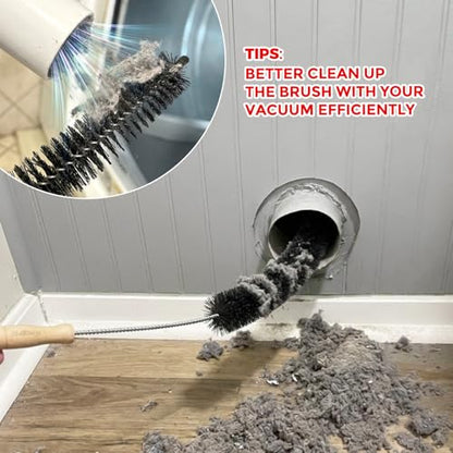 Holikme Dryer Vent Cleaner Kit, 3 Pieces Dryer Lint Brush- Household Supplies 304 Stainless Steel Cleaning Brush Home Essentials Crevice Brush for Lint Trap - size: 2pack