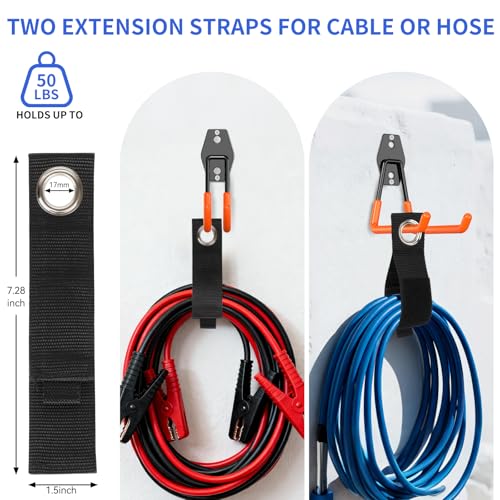 Heavy Duty Garage Hooks 11 Pack, Garage Storage Hooks with Non-Slip PVC Coating, Utility Steel Wall Mount Hook for Bike, Ladder, Tools, Hose & Garage Organization