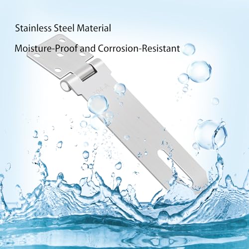 2Pcs Door Locks Hasp Latch,5 Inch 304 Stainless Steel Safety Packlock Clasp Hasp Lock Latch,Hinge Lock Padlock with Screws for Gates,Doors,Cabinets, Closets and More - style: 5INCH with CODE LOCK