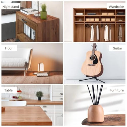 Touch Up Paint Pen,Furniture Markers Touch Up,Wood Stain,6 Sets (Marker Pen+Crayon),Brown Markers Cover All Scratches,Scuffs,and Damage to Wood Furniture and Flooring,Home Essentials