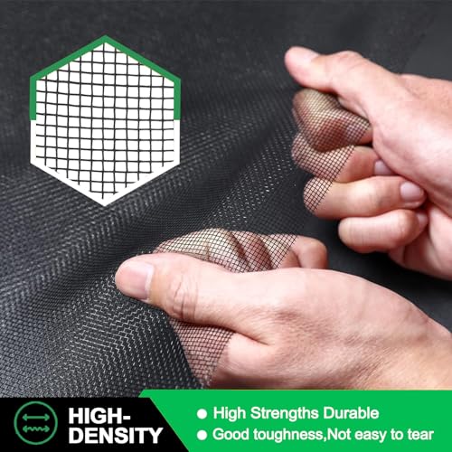 QWR Pet Proof Window Screen Replacement,39''x 360'' Heavy Duty High Hardness Vinyl Coated Wire-Like Mesh,Cat Resistant Screen Mesh for Sliding Door,Patio,Windows(Rolled Package Without Tool Kit) - size: 39"x 360"-Rolled /without Tool Kit