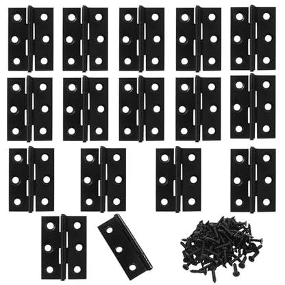 Murtenze 16 Pack 2 Inch Door Hinges, Black Butt Hinges with Mounting Screws - color: Black, size: 2 Inch - 16 PCS