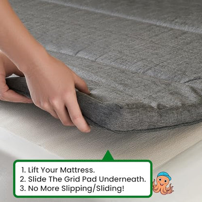 ECOHomes Non Slip Mattress Gripper Pad Stop Mattress, Keep Topper from Sliding - Anti Slip Grip Pads Holder Stop Couch Cushion, Sofa Cushions, Patio & Furniture to Prevent Sliding (King/Cal King) - size: King / Cal King