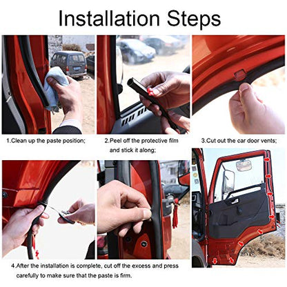 Storystore Universal Automotive Car Door Seal Strip D-Shape Self-Adhesive Weather Stripping for Car Truck Door Window Soundproof Noise Insulation Sealing (11/20" (W) x 11/20" (T) x 59' (L)) - size: 11/20" (W) X 11/20" (T) X 59' (L)