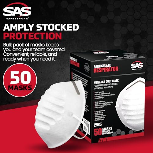 SAS Safety 2985 Non-toxic Dust Mask Box of 50 - size: 1-Pack