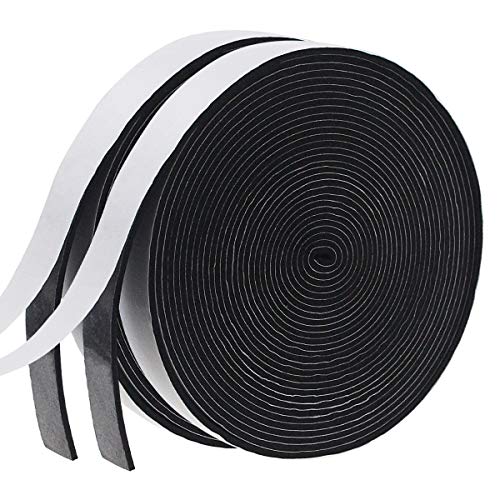 Weather Stripping Door Seal Strip for Doors and Windows, 1In x 1/8In x 33Ft x 2 Roll Foam Insulation Tape Self Adhesive,Sound Proof,Weatherstrip,Pipe Cooling, Air Conditioning Seal Strip - size: W:1In xT: 1/8In xL: 33Ft x 2 Roll