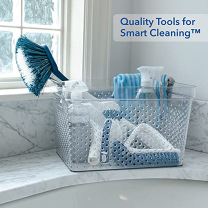 Unger EZ Reach Shower Tub and Tile Scrub Brush, Crevice Bathroom Cleaning Supplies, Non-Scratch Scrubber Tool for Showers, Fixtures, Bathtubs, Drains, Grout, and Marble - style: EZ Reach Shower Brush