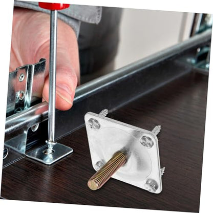 NUOBESTY 4Sets Table Leg Brackets for Furniture Repair Mounting Plates with Screws for Easy Installation Versatile for Strengthening Sofa Chair Legs