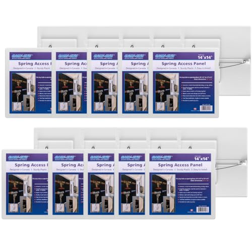EASY-EXS Access Panels Spring-Fit 14"x14" (External 16"x16") Square (SAP1414) for Drywall, celing, Electrical, Plumbing Hole Covers (10pcs Pack) - size: 14"x14" - 10 Pcs
