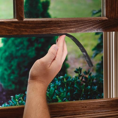 M-D Building Products 06577 1/4 in. x 1/2 in. x 10 ft. Black Sponge Window Seal for Ex-Small Gaps - size: 1/4" X 1/2"