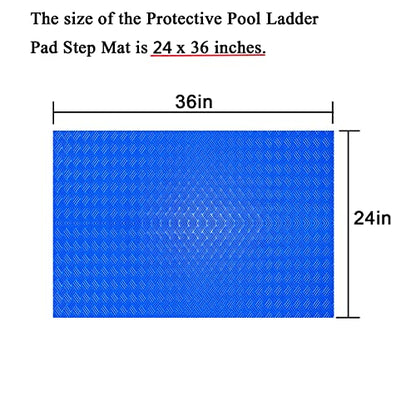 Swimming Pool Ladder Mat - Protective Pool Ladder Pad Step Mat with Non-Slip Texture, Blue Medium Pool Step Mat, Pool Liner Protection Mat (36 X 24 inch) - size: 36 X 24 inch