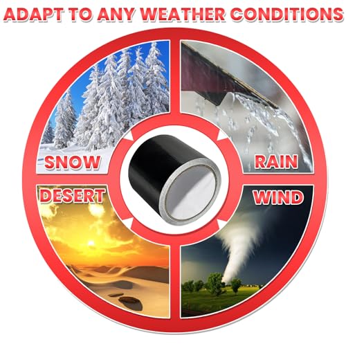 Birllaid Awning Repair Tape for Tarp, Heavy Duty Outdoor Repair Tape for Ripstop, Boat Covers, Tent, Sail Tape, Tear Repair Patch Kit, Waterproof, UVproof, Black - color: Black