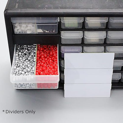 (12-Pack) Large Drawer Dividers compatible with Craft Cabinet and Hardware Storage Organizers, (Dividers Only) - style: Length Dividers (Pack of 12)