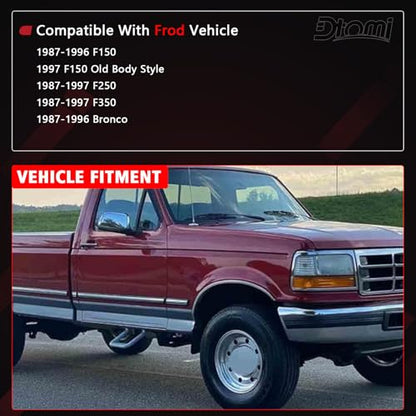Front Inner Outer Window Molding Sweep Felt Trim Seal Weatherstrip Kit Compatible with Ford Vehicle F150 F250 F350 Bronco 1987-1997 Replace# E7TZ1521452A E7TZ1521453A F2TZ1521456A F2TZ1521457A (4PCS)