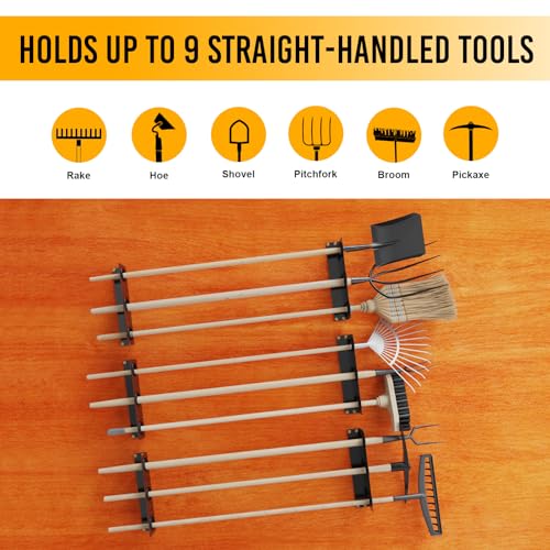 Utility Trailer Tool Rack, Shovel Holder for Truck, 6Pcs 3 Hole Tool Rack Rake Shovel Holder Landscape Hand Tool Accessories for Trailer Truck - size: 6pcs 3 Hole Tool Rack