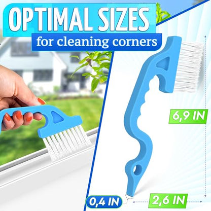 Cleaning Brush Window Mold Cleaner - Window Track & Sill Cleaning Tool, Deep Clean Scrubber for Sliding Doors & Windows Grooves, Household & Car Detailing Brush Kit - color: Blue 1 Pcs