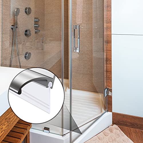 Tondiamo 2 Roll Shower Door Bottom Seals,Clear Shower Sweep Door Seal Silicone Replacement Parts for Bathroom Kitchen, 74 Inches in Total