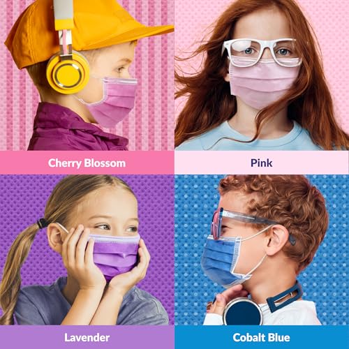 Medtecs Kids Face Mask Disposable - 2 Sizes Option (Child/Youth) 50 PCs - Comfy 3-Ply Breathable Children Masks, the Better & Safer Choice - Youth | Cherry Blossom - color: 04. Cherry Blossom, size: Youth - 50 PC