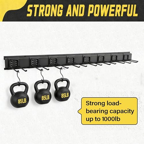 MBQQ Garage Tool Organizer Wall Mounted, 16 Inches Adjustable Garden Tool Organizer Rack,Heavy Duty Yard Tool Organizer,Single piece - size: SET OF 1