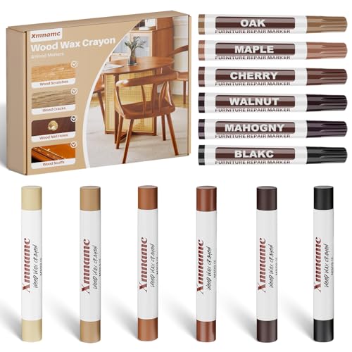 Wood Filler Sticks, 12 Colors Furniture Markers Touch Up for Repair Any Furniture Scratch, Scuffs, Cracks and Nail Holes on Wood Furniture, Floors, Doors, Cabinets, Tables - color: A-12 Colors