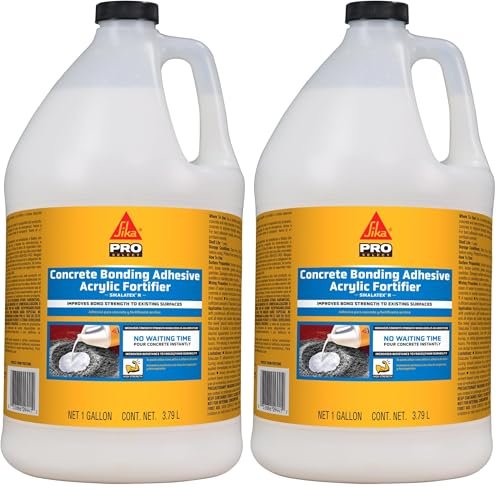 SIKA - SikaLatex R - Concrete Adhesive Glue, White - Admix for Portland-Cement Mortar/Concrete - Resistant to Freezing and thawing Damage - 1-Gallon (Pack of 2) - size: 128 Fl Oz (Pack of 2)