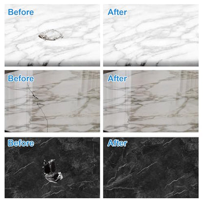 Marble and Granite Repair kit, Quartz Countertop Repair Kit for Chip Dents Cracks Holes Scratchs, Premium Marble Granite Quartz Laminate Formica Travertine Corian Stone Epoxy Filler