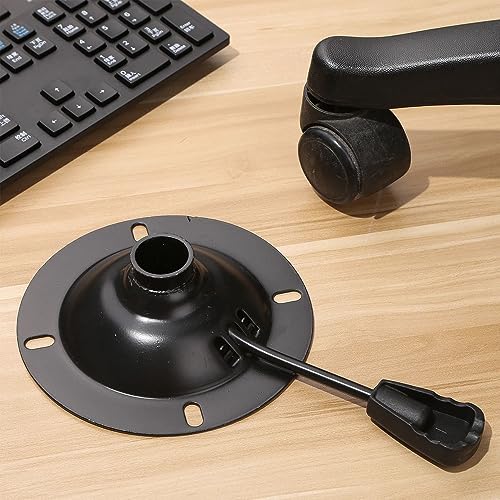 Office Chair Tilt Control Replacement Heavy Duty Swivel Seat Mechanism Base 5.5'' Mount Plate UP/Down Lift Lever Handle for Ergonomic Gaming Computer Chairs Bar Stool Repair Accessories