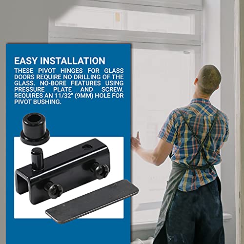 Rok Hardware Glass Door Pivot Hinge for Free Swinging Glass, Brass - color: Brass