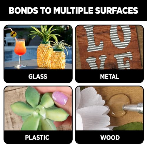 Aleene's The Ultimate Multi-Surface Adhesive, Professional Strength Glue, Strong Bond, Fast Drying, UV & Water Resistant, Repairs, Models, Metal, Glass, Plastic, Wood, Fabric, Tile 1.5 fl oz