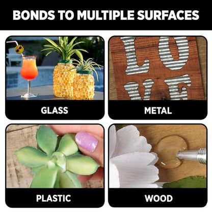 Aleene's The Ultimate Multi-Surface Adhesive, Professional Strength Glue, Strong Bond, Fast Drying, UV & Water Resistant, Repairs, Models, Metal, Glass, Plastic, Wood, Fabric, Tile 1.5 fl oz