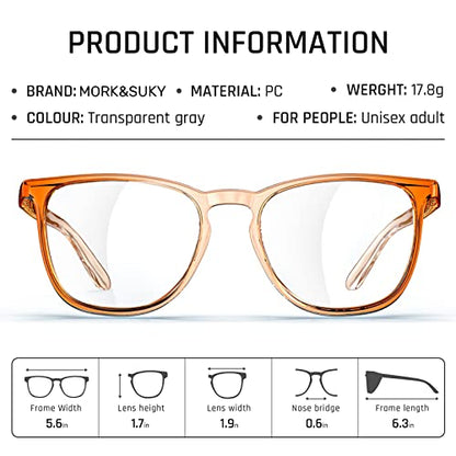 MORK&SUKY Safety Glasses, Stylish Goggles With No Fog Lense, Alternatives To Regular Protective Eyewear For Lab and Nursing. - color: Orange
