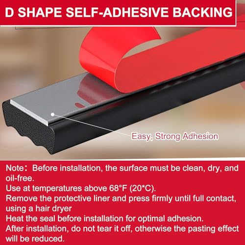 Treela 13 ft Ribbed Foam Rubber Seal with Tape, 0.5x0.188in, Self Adhesive Epdm Foam Rubber Weather Strip, Suitable for Ships, Cars, Rvs, Ships, Garage Doors/Windows, Black - size: 13ft, style: 0.5x0.188in