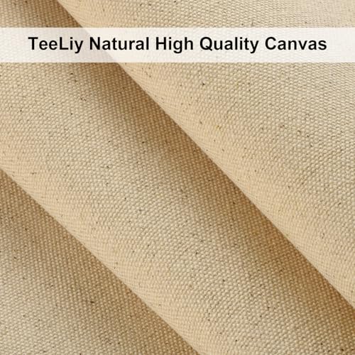 Cotton Canvas Fabric, 16oz Natural Duck Canvas Fabric Textil Medium Weight 59" Wide x 36" Lengths for Painting, Sewing, Bag, Embroidery and Crafts Projects (Nature White) - color: Nature White