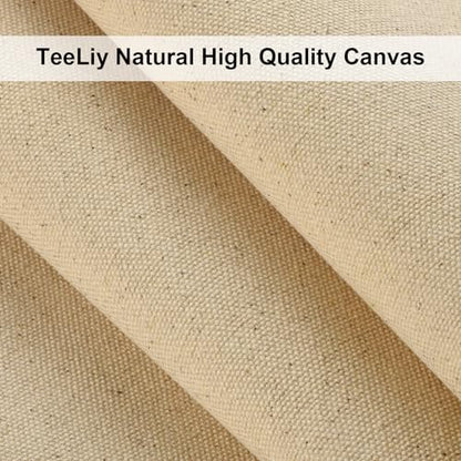 Cotton Canvas Fabric, 16oz Natural Duck Canvas Fabric Textil Medium Weight 59" Wide x 36" Lengths for Painting, Sewing, Bag, Embroidery and Crafts Projects (Nature White) - color: Nature White