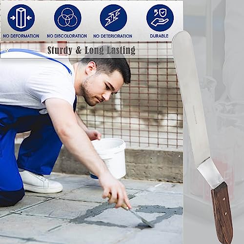 A2Z Scilab Brand Engineering Classic Offset Caulk Tooling Spatula, Stainless Steel (10 Inch Long Offset Blade) - style: 10 Inch Long Offset Blade